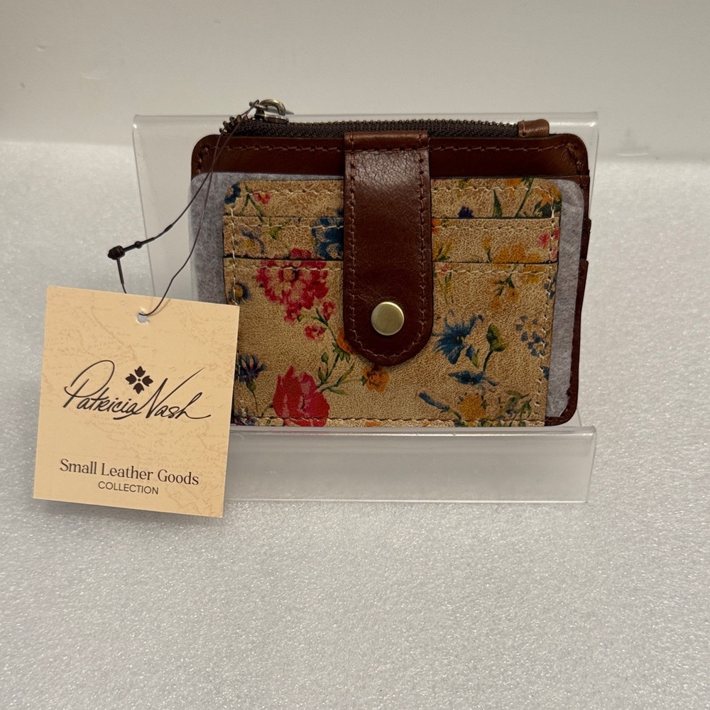 Patricia Nash prairie rose cassis card holder wallet NWT